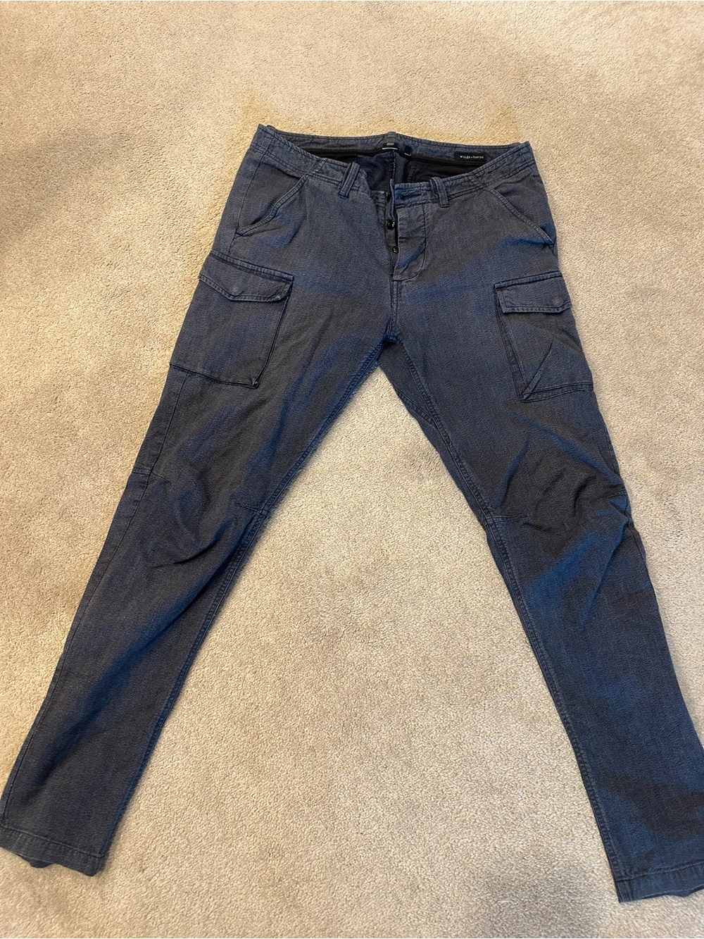 Wings + Horns Grey-Blue Cargo Pants